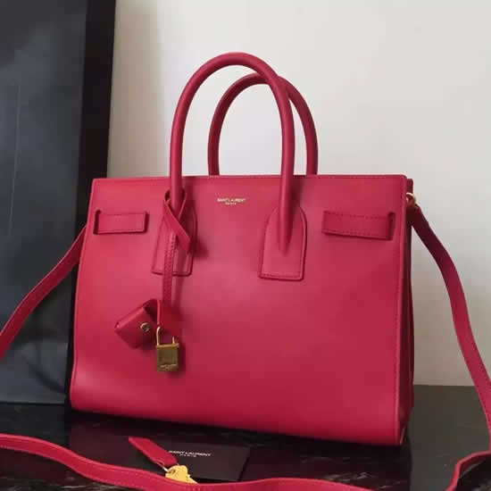 Replica Saint Laurent Small Sac De Jour Bag In Red Leather